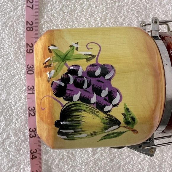 Vintage Mayfair &  Jackson Painted Fruit Ceramic Canister - Picture 12 of 12